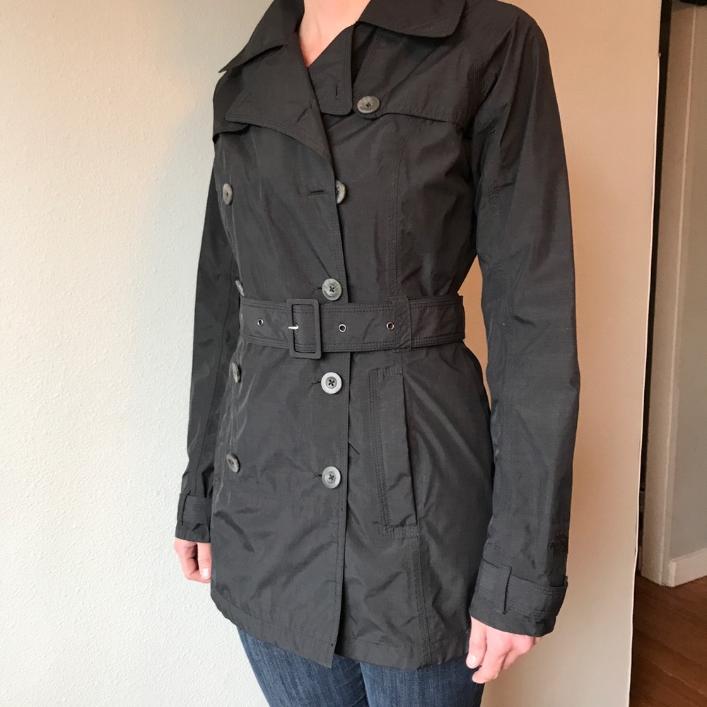 North face rain trench coat